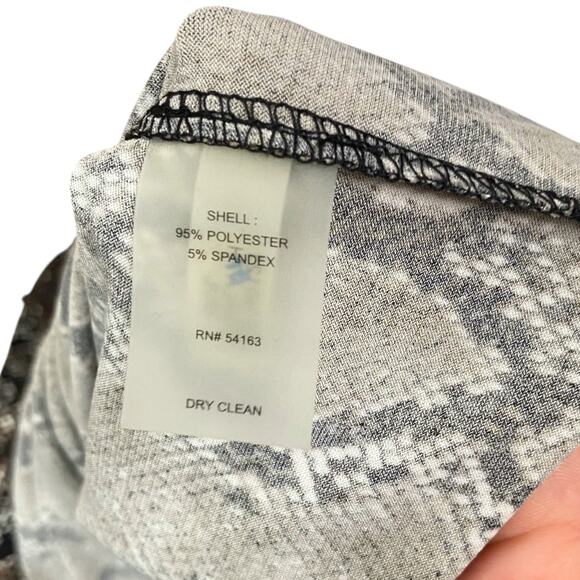 Calvin Klein Snakeskin Mob Wife Glam Drawstring Straight Leg Jumpsuit SZ 14 - Picture 8 of 14